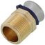 Viega 90541 3/4" PEX Press x 3/4" Male Adapter w/ Attached Sleeve (Zero Lead Bronze)