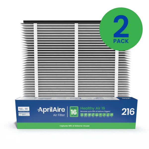 AprilAire 216 Replacement Filter for AprilAire Whole House Air Purifiers - MERV 16, Allergy, Asthma, & Virus, 20x25x4 Air Filter