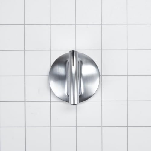 Whirlpool WP74010205 Genuine OEM Range Top Burner Knob, Stainless Steel