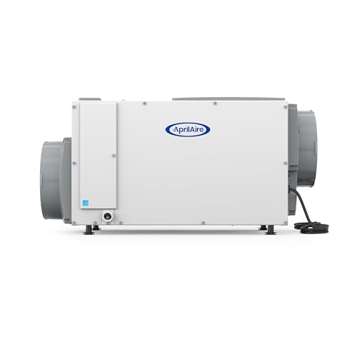 AprilAire E100 Pro 100-Pint Whole-House Dehumidifier, Energy Star Certified, Commercial-Grade Whole-Home Dehumidifier for Basement, Crawlspace, or Whole House up to 5,500 sq. ft.