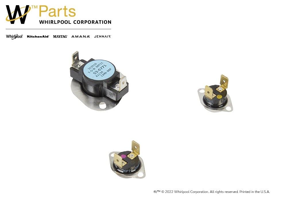 Whirlpool LA-1053 Genuine OEM Dryer Thermostat Kit