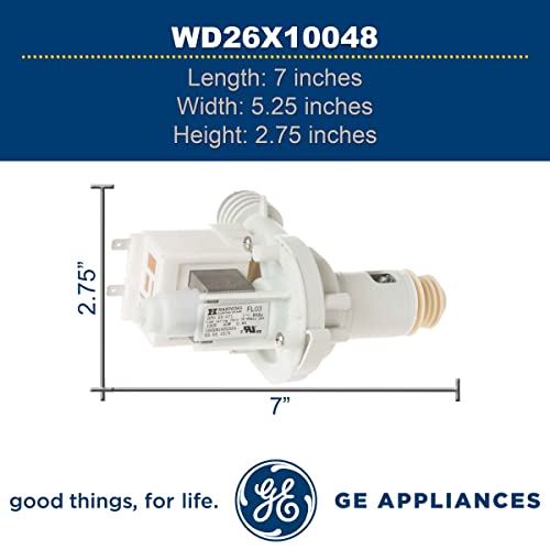 GE WD26X10048 Genuine OEM Drain Pump Assembly