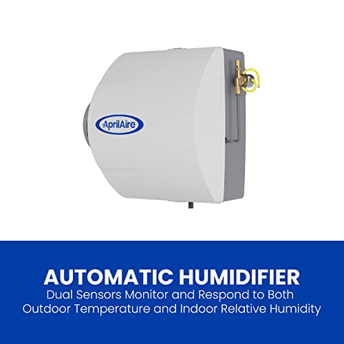 AprilAire 600 Whole-House Humidifier, Automatic High Output Furnace Humidifier, Large Capacity Whole-House Humidifier for Homes up to 5,000 Sq. Ft., White