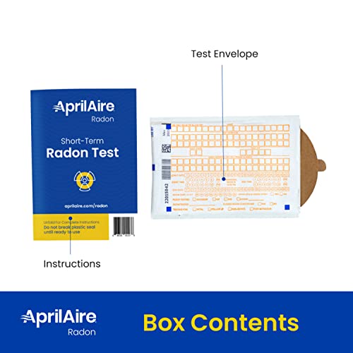 AprilAire Radon Test Kit Single Pack, Short Term, Shipping & Lab Fees Included, Easy to use, EPA Approved Method