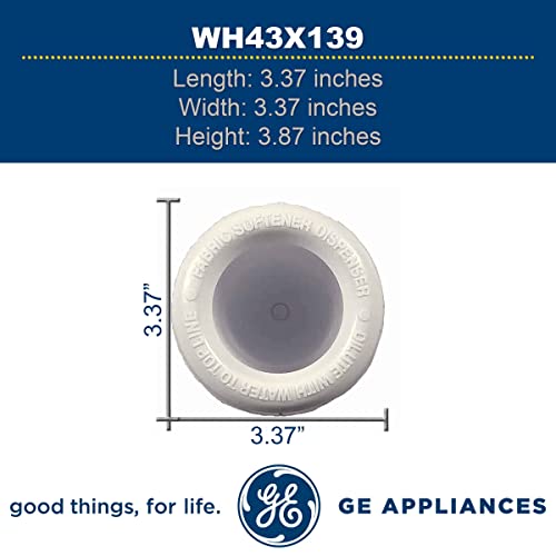 GE WH43X139 Genuine OEM Fabric Softener Dispenser Cup (White)