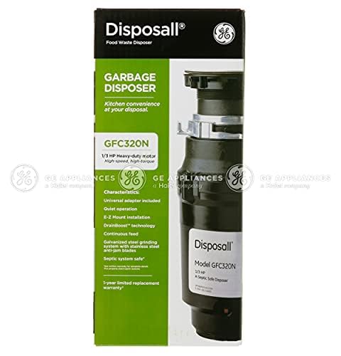 GE GFC320N Continuous Feed Garbage Disposal, 1/3 Horsepower