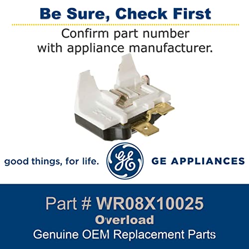 GE WR08X10025 Refrigerator Overload , White