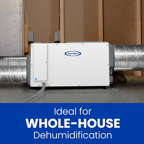 AprilAire E100 Pro 100-Pint Whole-House Dehumidifier, Energy Star Certified, Commercial-Grade Whole-Home Dehumidifier for Basement, Crawlspace, or Whole House up to 5,500 sq. ft.