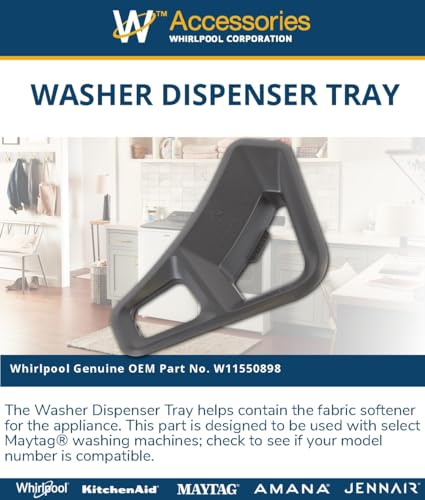 Whirlpool W11550898 Genuine OEM Washer Dispenser Tray