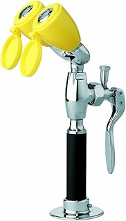 Speakman SE-927 Deck-Mounted Drench Hose & Eyewash Station Combination for Dangerous Worksites, Polished Chrome