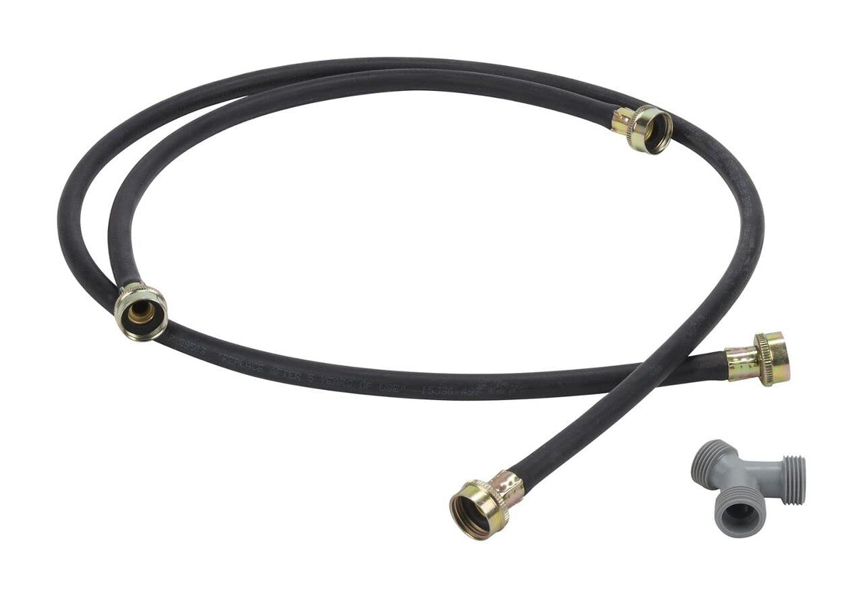 Whirlpool W10044609A Genuine OEM Hose Kit For Steam Dryers, 5 Feet Black Accessories – Replaces 211053, 3389955, 4319131, 4392905, 4392905R, 661592, 687104, 694044, 694045, PS407504, W10830966