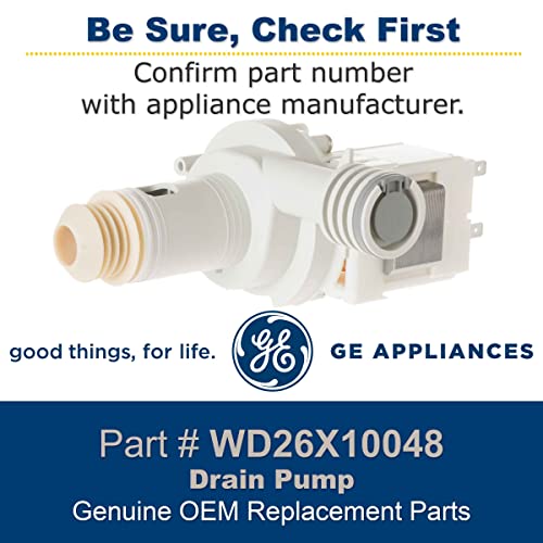 GE WD26X10048 Genuine OEM Drain Pump Assembly