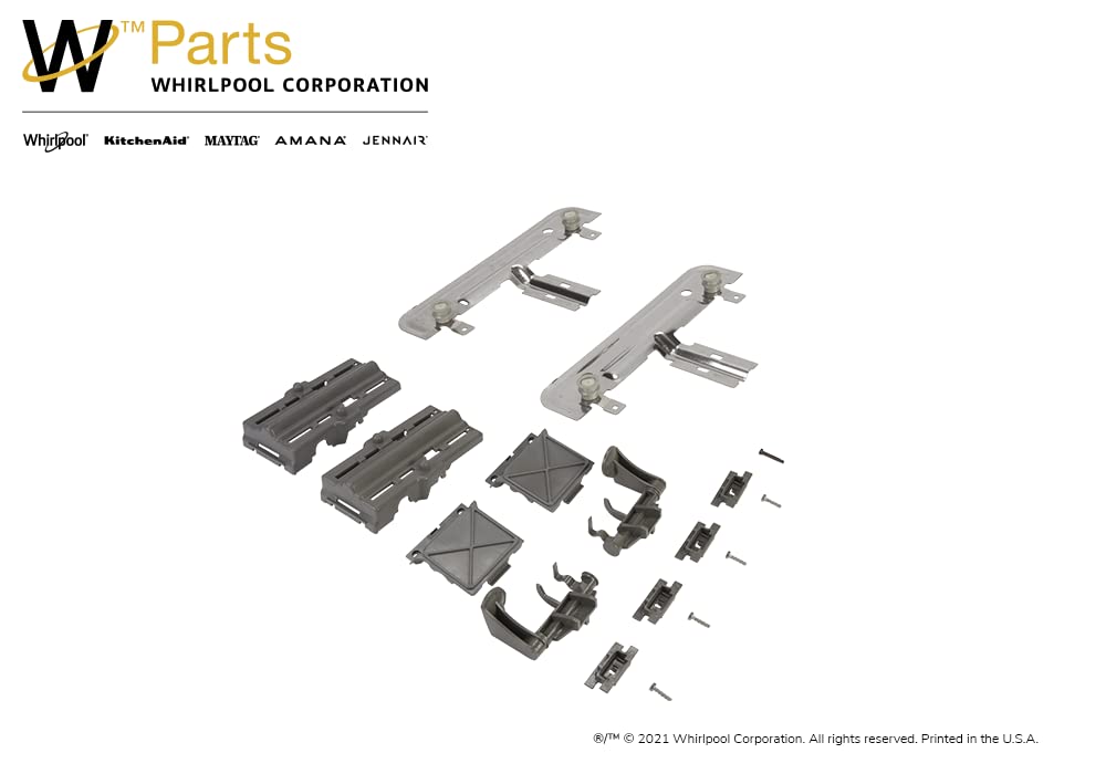 Whirlpool W10712394 Genuine OEM Dishwasher Upper Rack Adjuster Kit