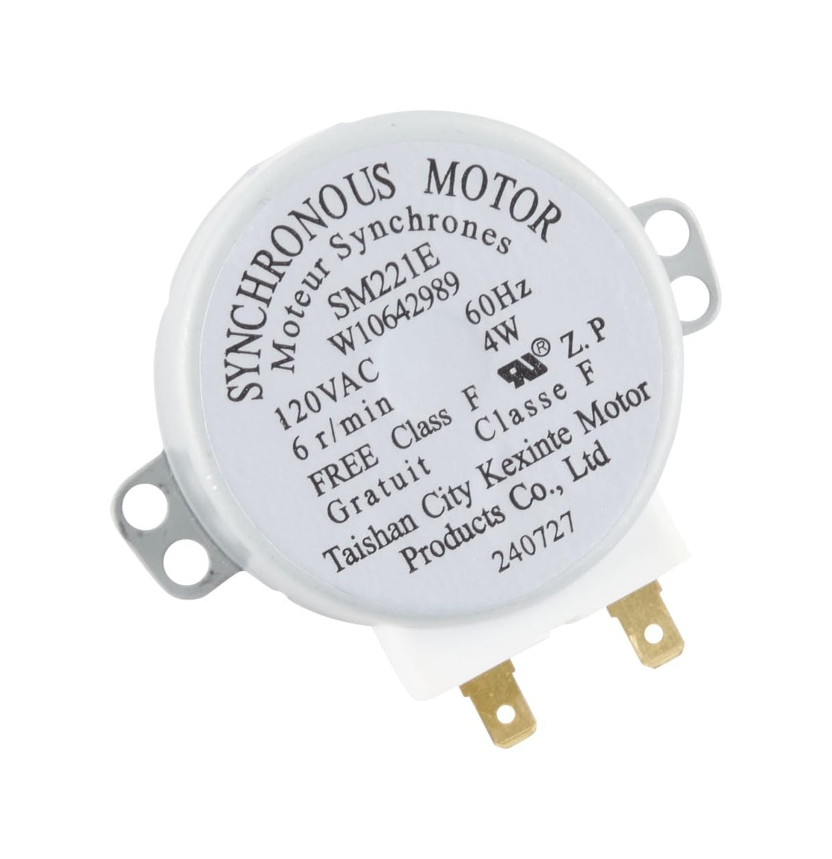 Whirlpool W10642989 OEM Microwave Turntable Motor, White