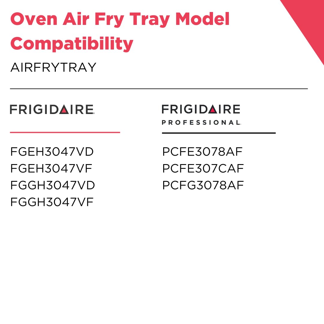 Frigidaire AIRFRYTRAY Ready Cook Oven Insert, Silver Basket: 18.4” x 15.3” x 0.8”, Rack: 24.1” x 15.3”