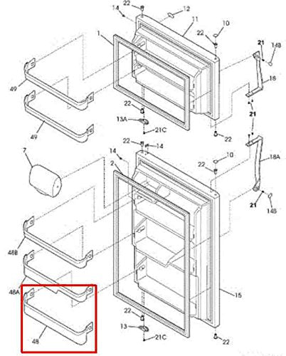 Frigidaire 240338101 Door Bin for Refrigerator