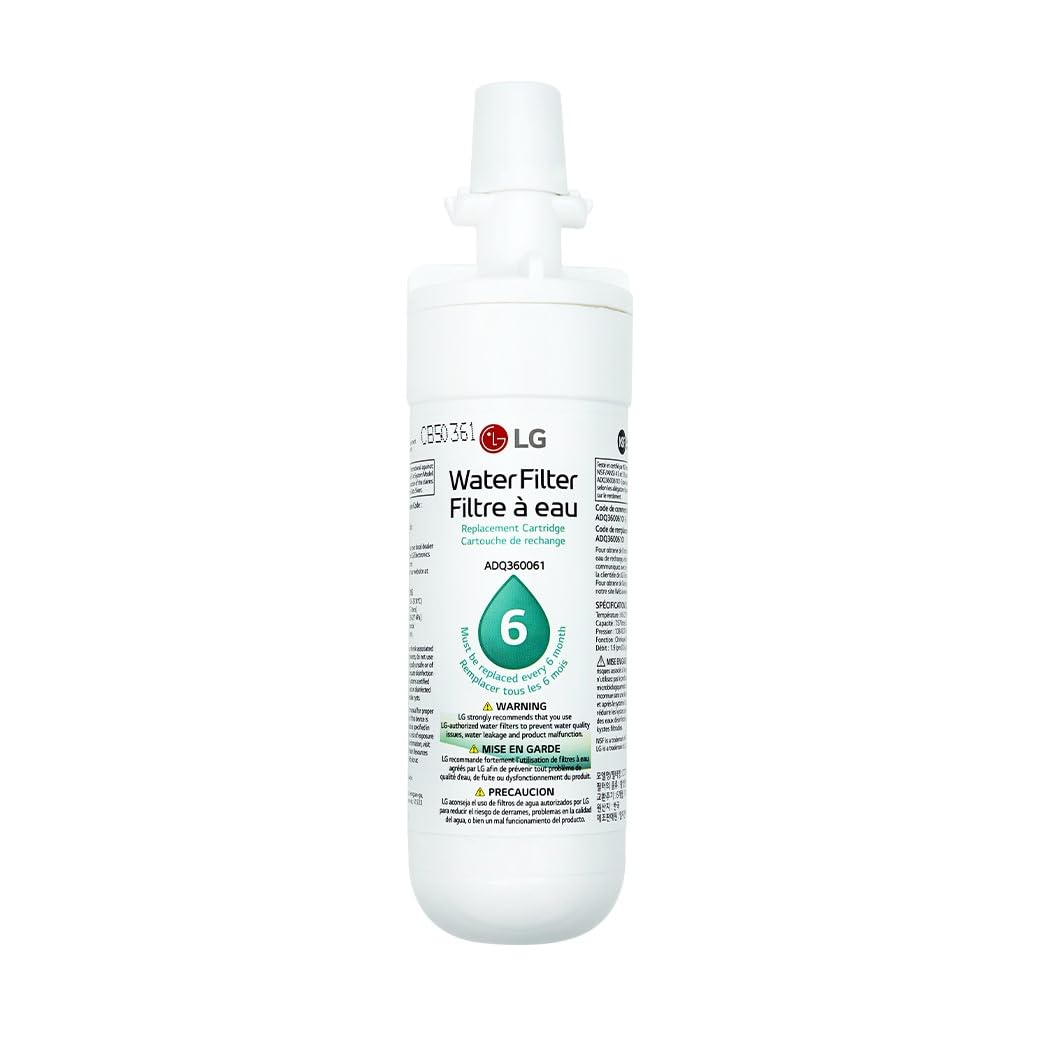 LG LT700P2 6-Month / 200 Gallon Refrigerator Replacement Water Filter, 2 Count (Pack of 1), White