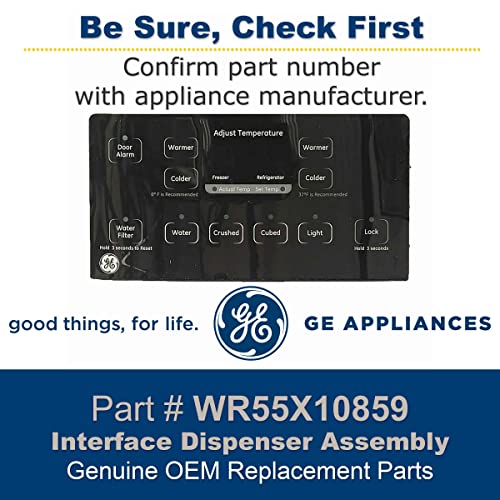 GE WR55X10859 Genuine OEM Interface Dispenser Assembly (Black)