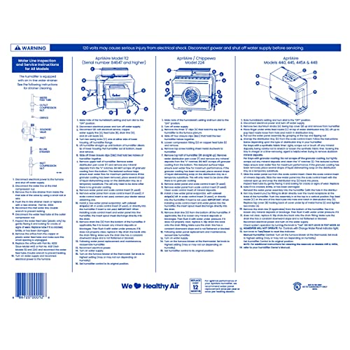 Aprilaire 12 Water Panel Humidifier Filter Replacement for Aprilaire Whole House Humidifier Models 112, 224, 225, 440, 445, 445A, 448 (Pack of 1)