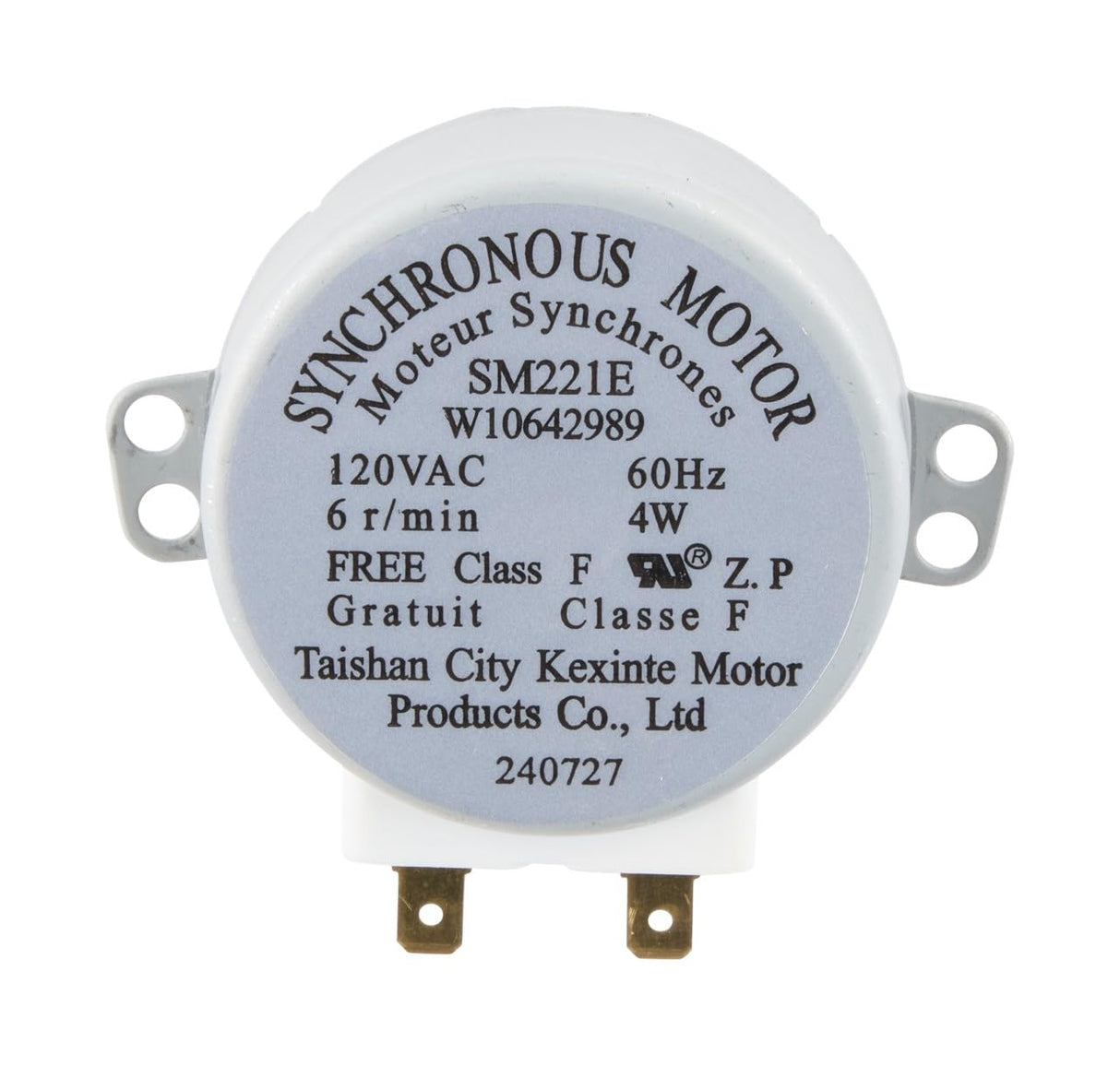 Whirlpool W10642989 OEM Microwave Turntable Motor, White