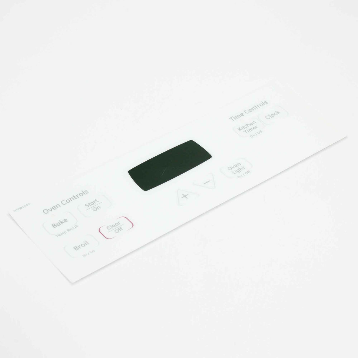 GE WB27T11025 Faceplate Graphics Wh