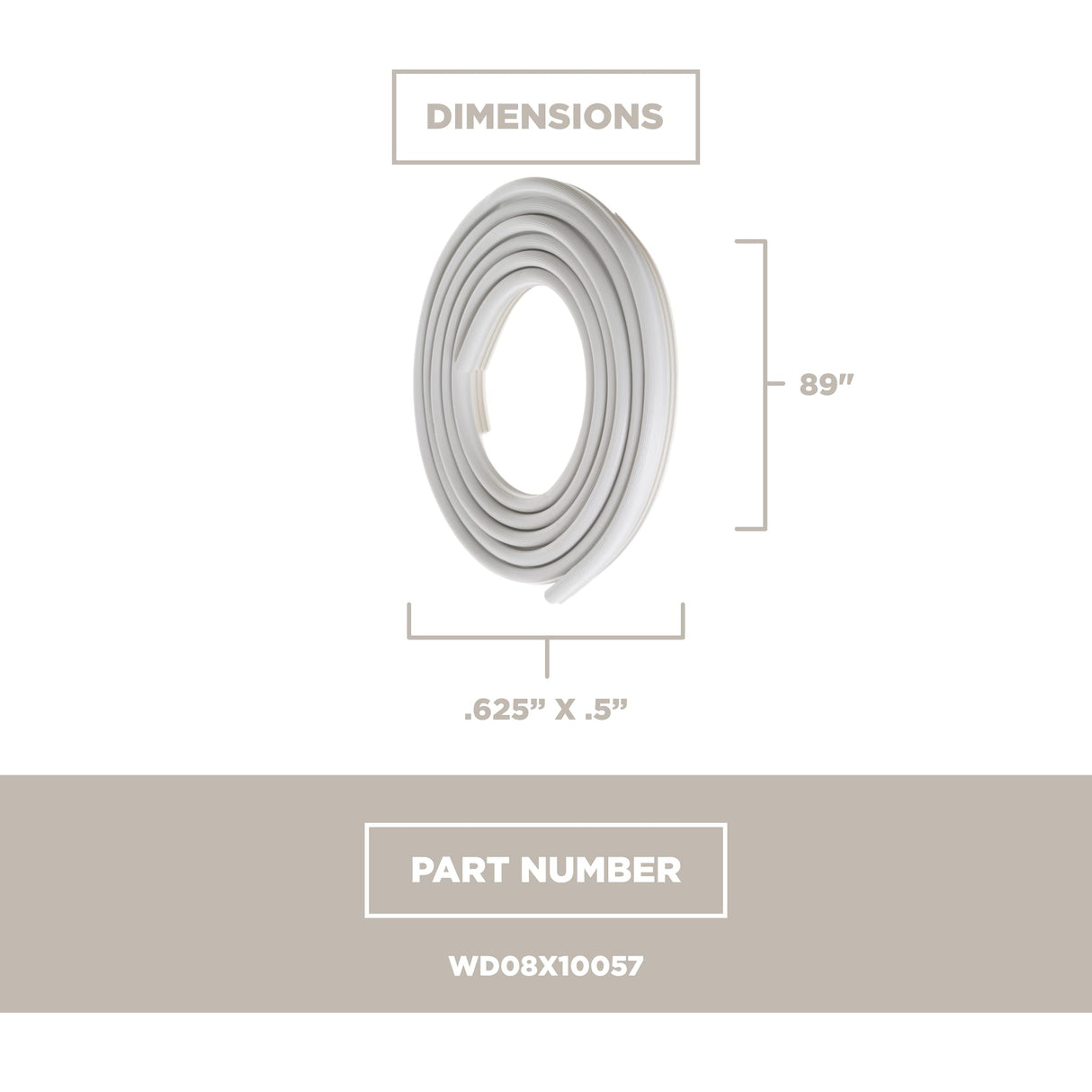 GE WD08X10057 Dishwasher Door Seal
