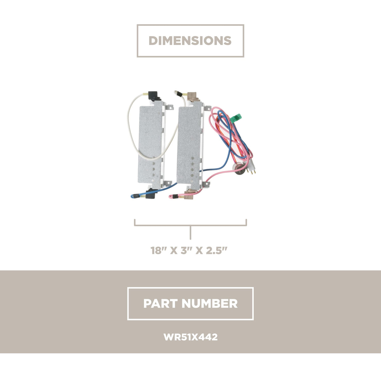 GE WR51X442 Refrigerator Defrost Heater Kit with T