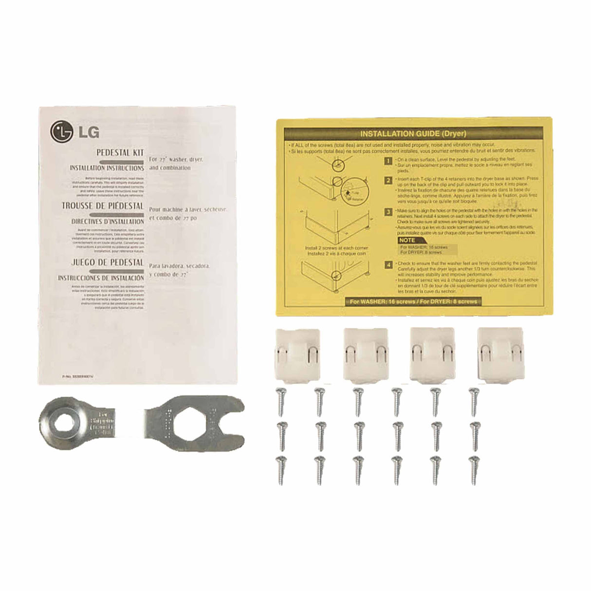 LG AAA30793431 Genuine OEM Mounting Hardware Kit for LG Washing Machines