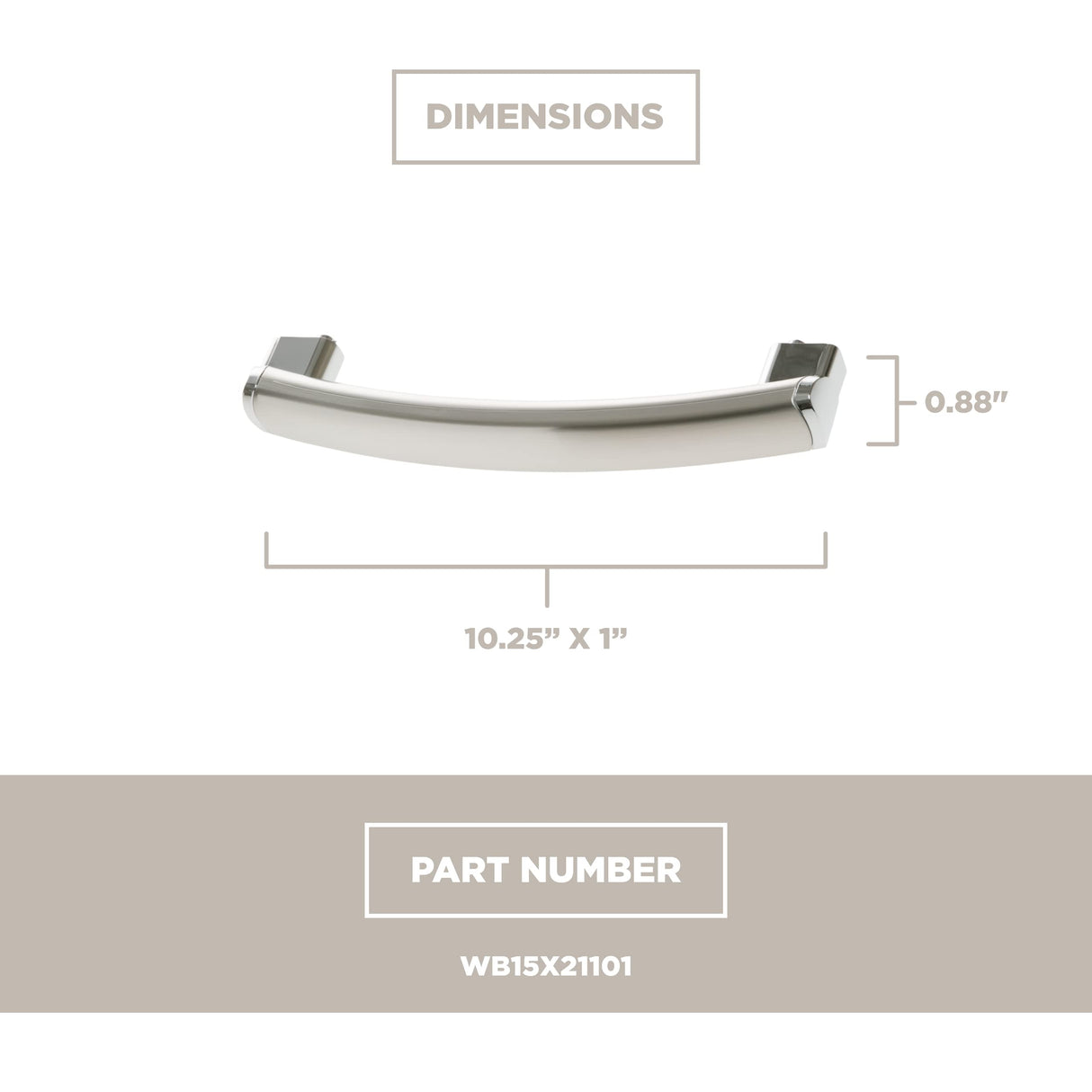 GE WB15X21101 Handle Door Ss