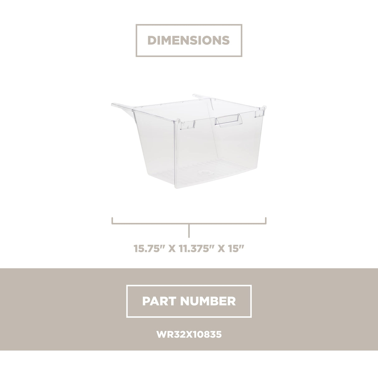 GE WR32X10835 Refrigerator Deli Drawer