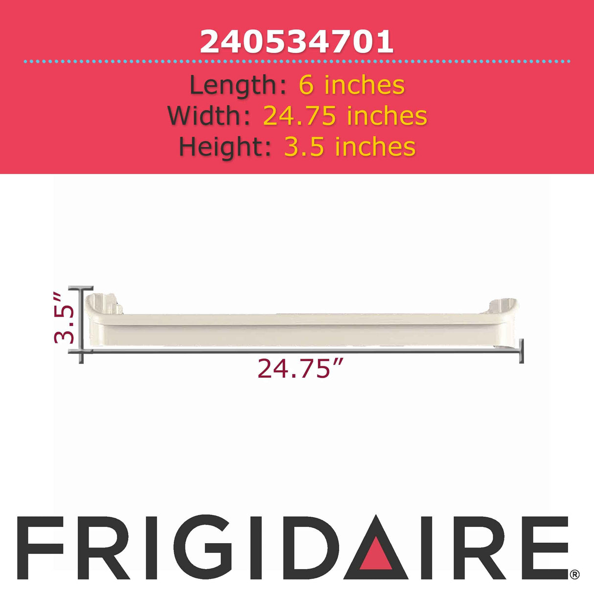 GENUINE Frigidaire 240534701 Door Rack for Refrigerator