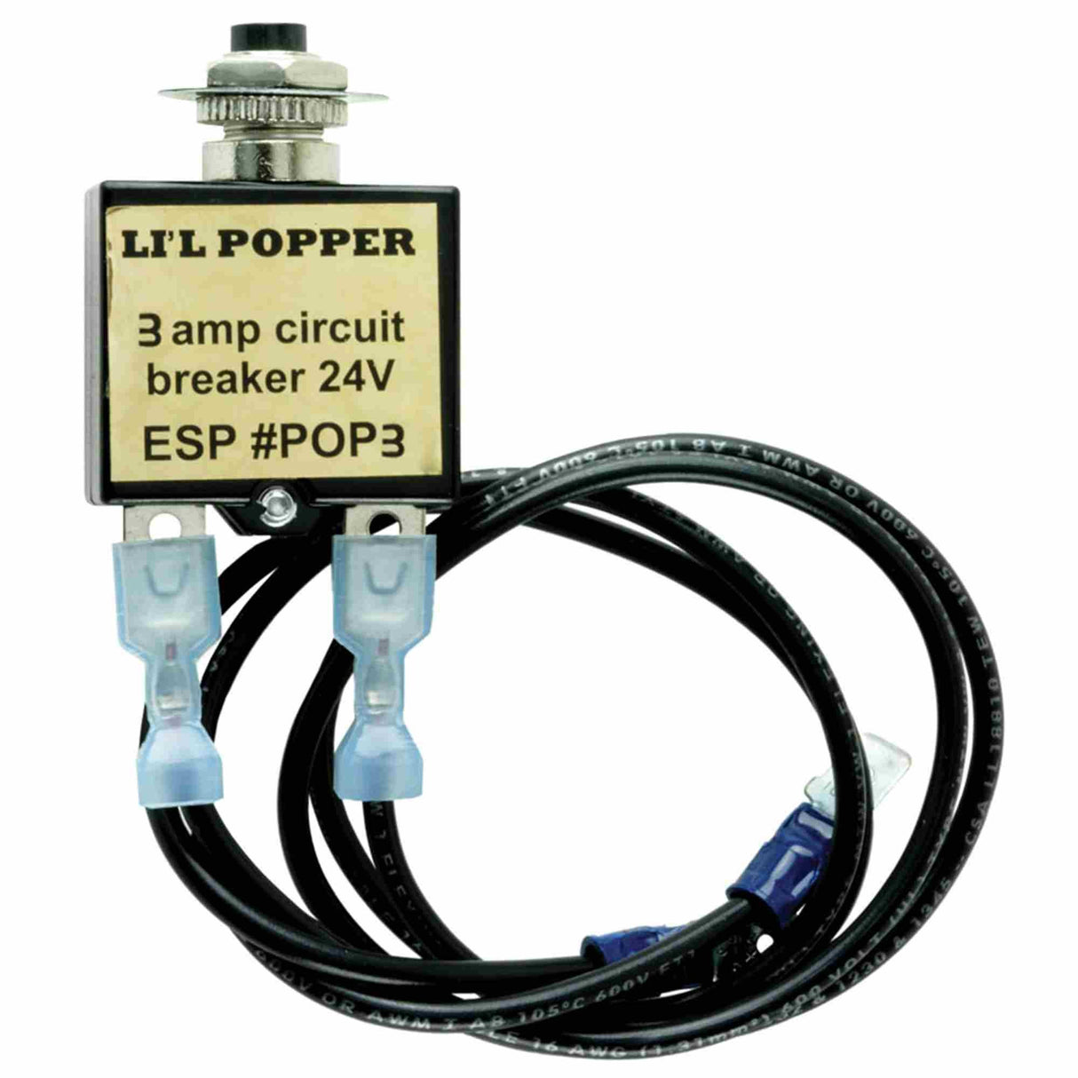 Supco POP3 3 Amp Circuit Breaker, Push Button