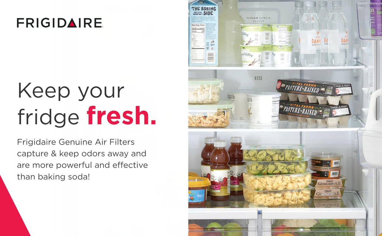 Frigidaire PAULTRA2 Pure Air Ultra II Refrigerator Air Filter with Carbon Technology to Absorb Food Odors, 3.8" x 1.8" , White