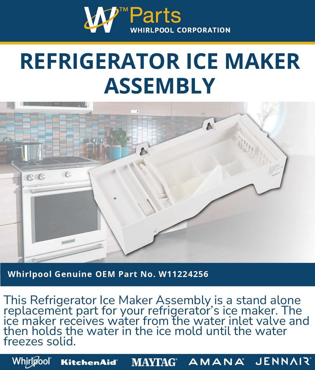 Whirlpool W11700250 Genuine OEM Refrigerator Ice Maker Assembly