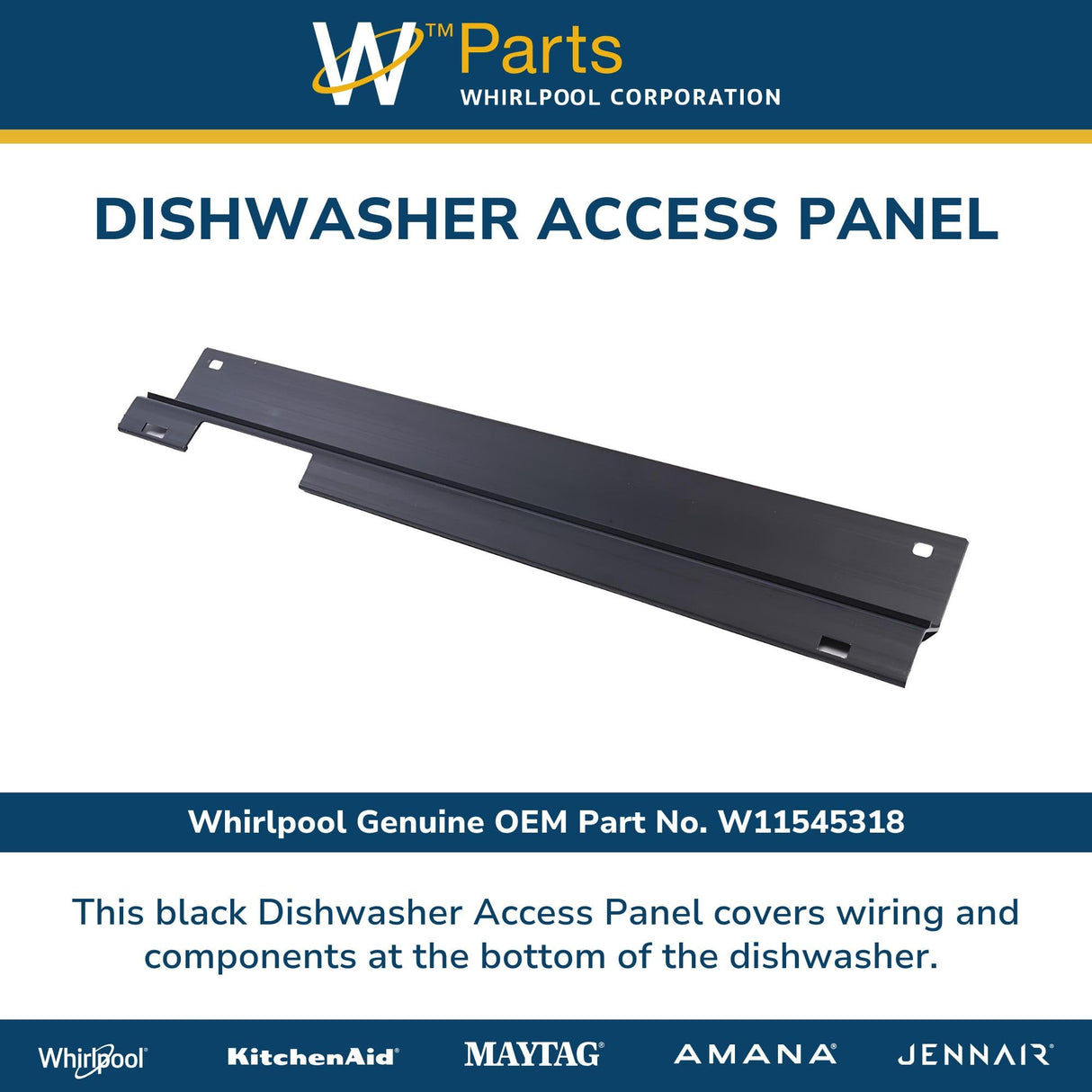 Whirlpool W11545318 Genuine OEM Dishwasher Access Panel