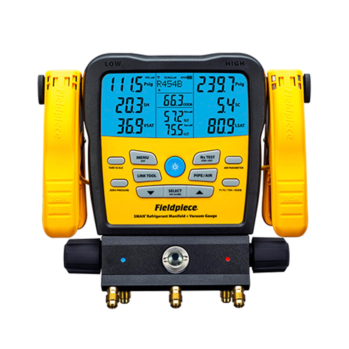 Fieldpiece SM382V 3-Valve SMAN Series Wireless Digital Refrigerant Manifold