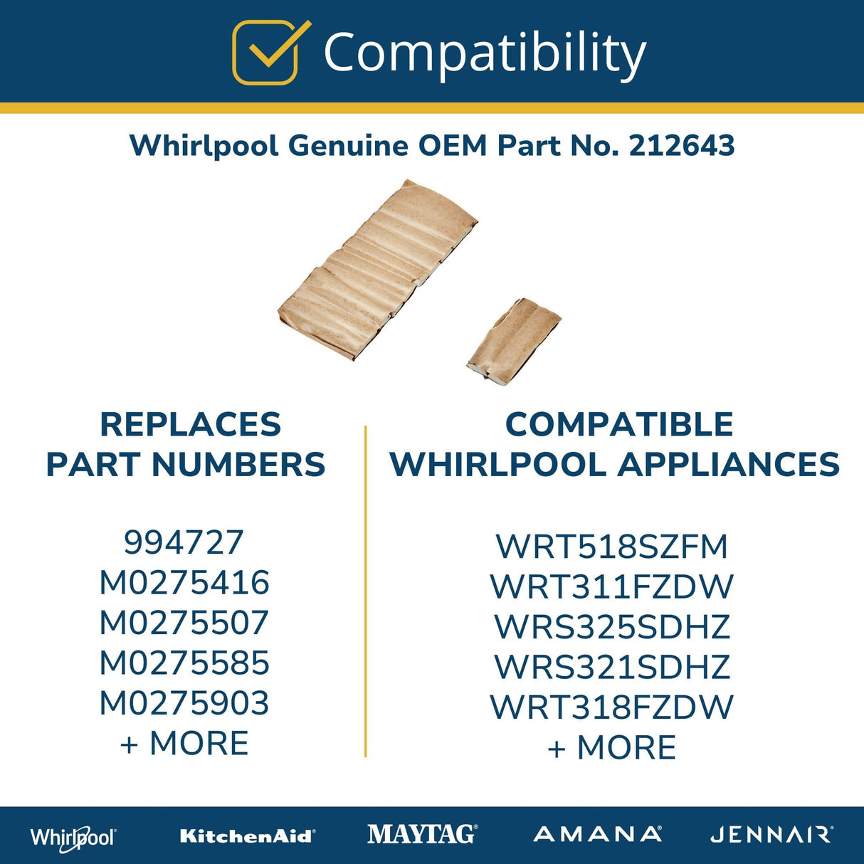 Whirlpool 212643 Genuine OEM Refrigerator Putty Sealer