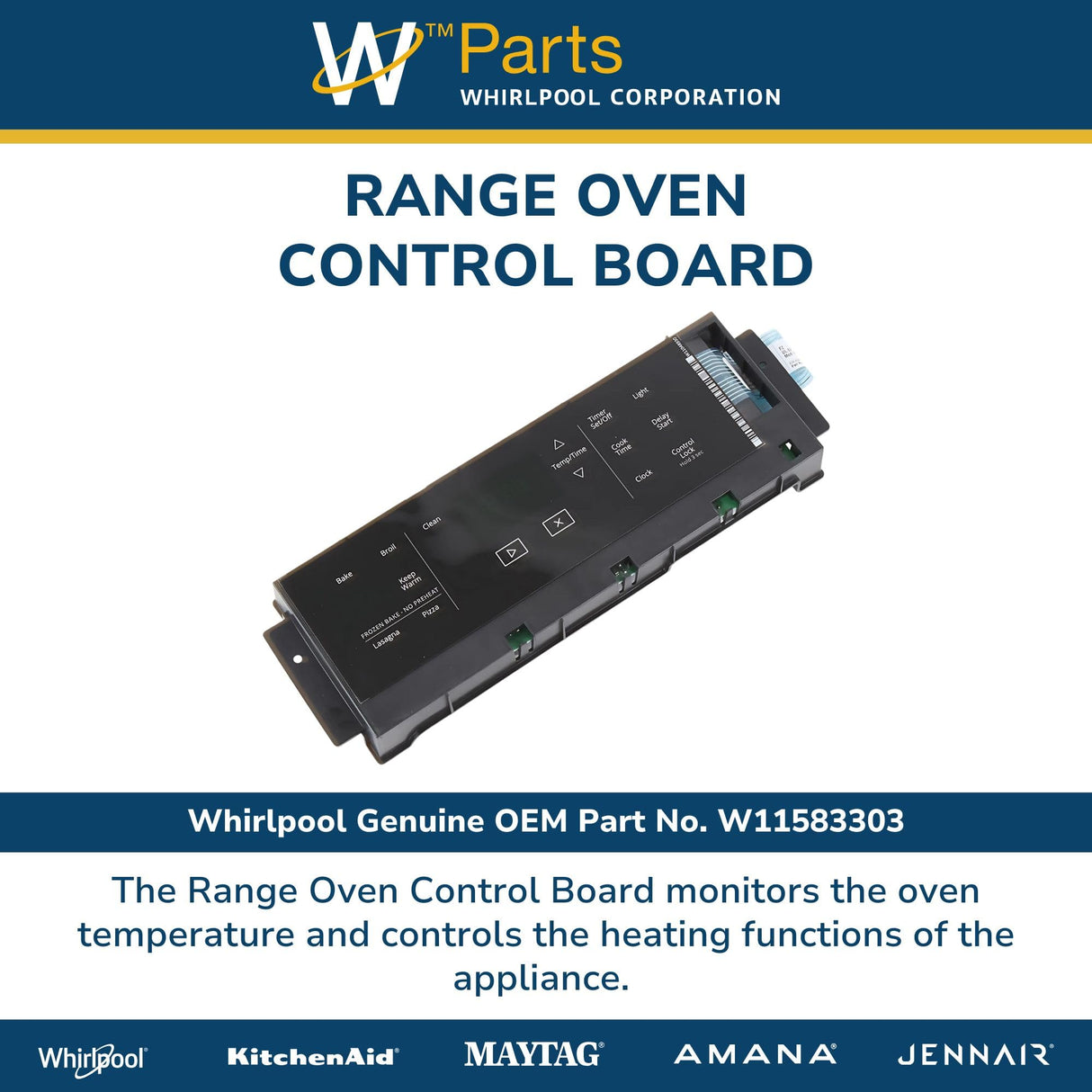 Whirlpool W11583303 Genuine OEM Range Oven Control Board