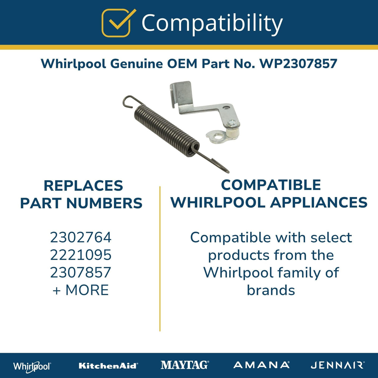 Whirlpool WP2307857 Genuine OEM Refrigerator Light Switch Cam Assembly Replacement Part - Replaces 2302764, 2221095, and 2307857