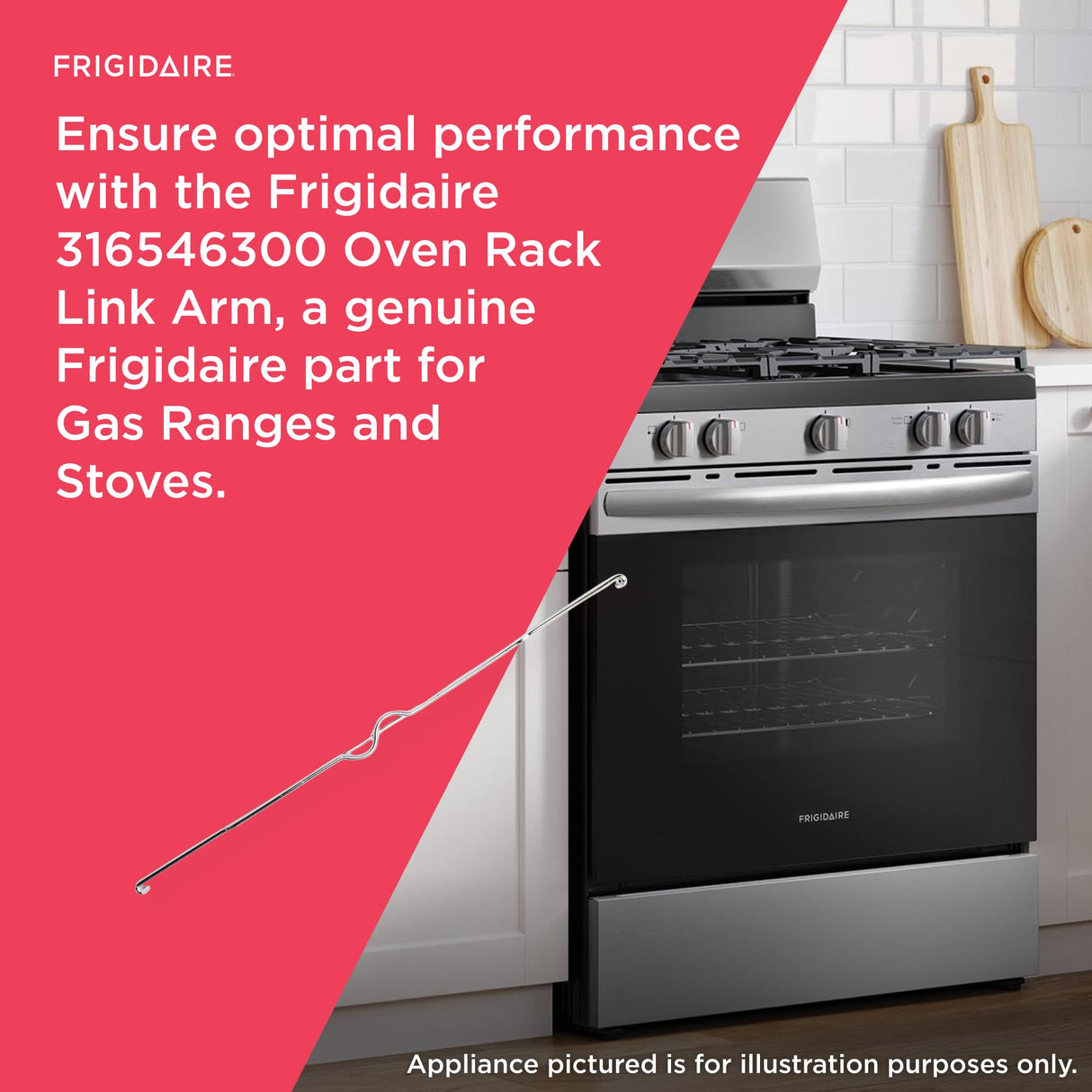 Frigidaire 316546300 Oven Rack Link Arm for Gas Ranges and Stoves