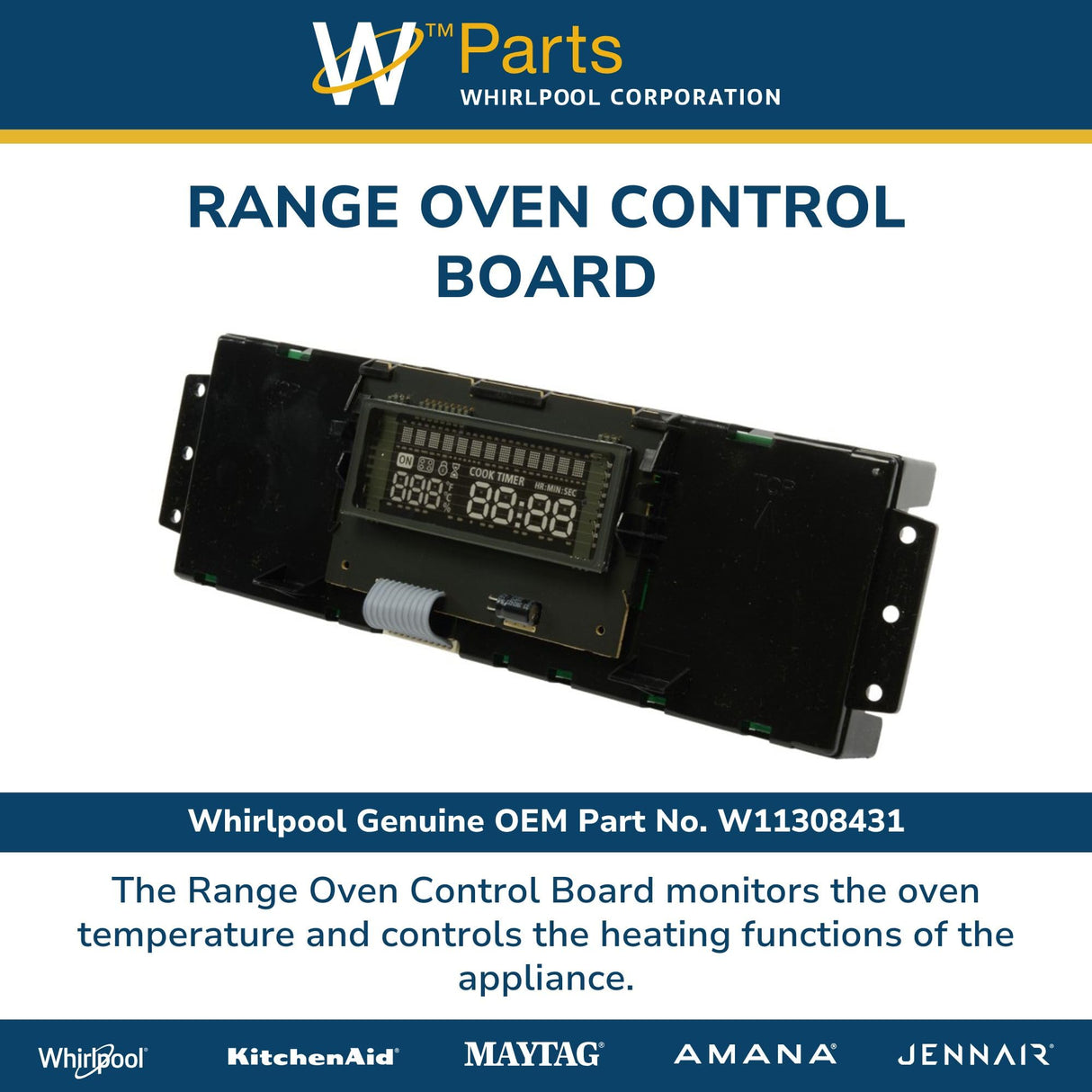 Whirlpool W11308431 Genuine OEM Range Oven Control Board