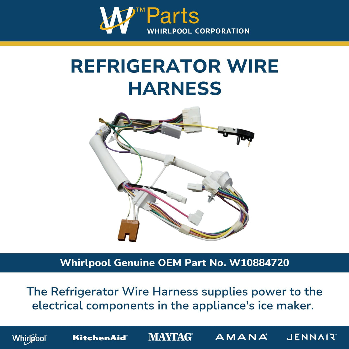 Whirlpool W10884720 Refrigerator Wire Harness