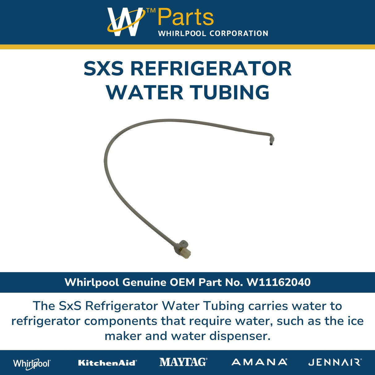 Whirlpool W11162040 OEM SxS Refrigerator Water Tubing