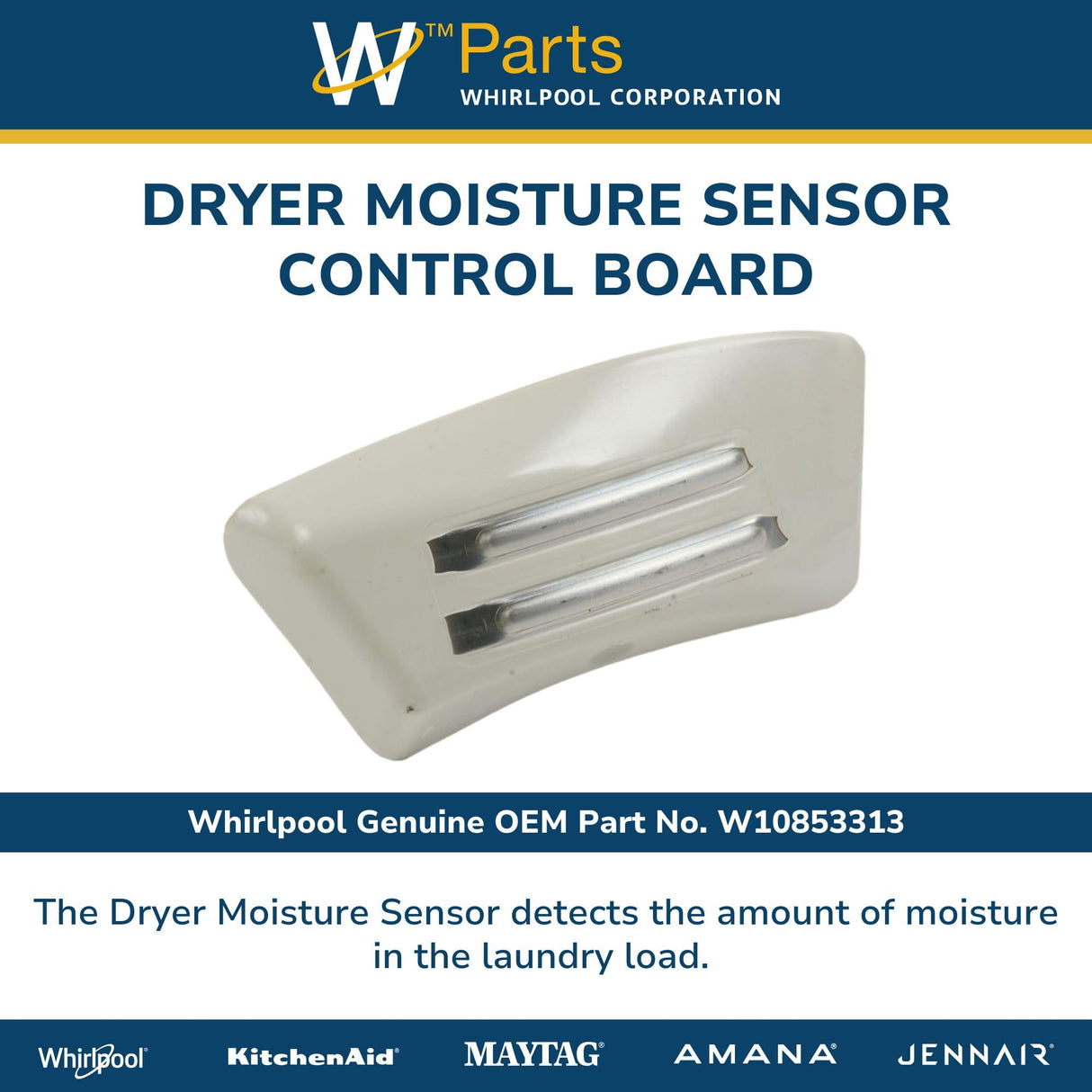 Whirlpool W10853313 Genuine OEM Dryer Moisture Sensor Control Board