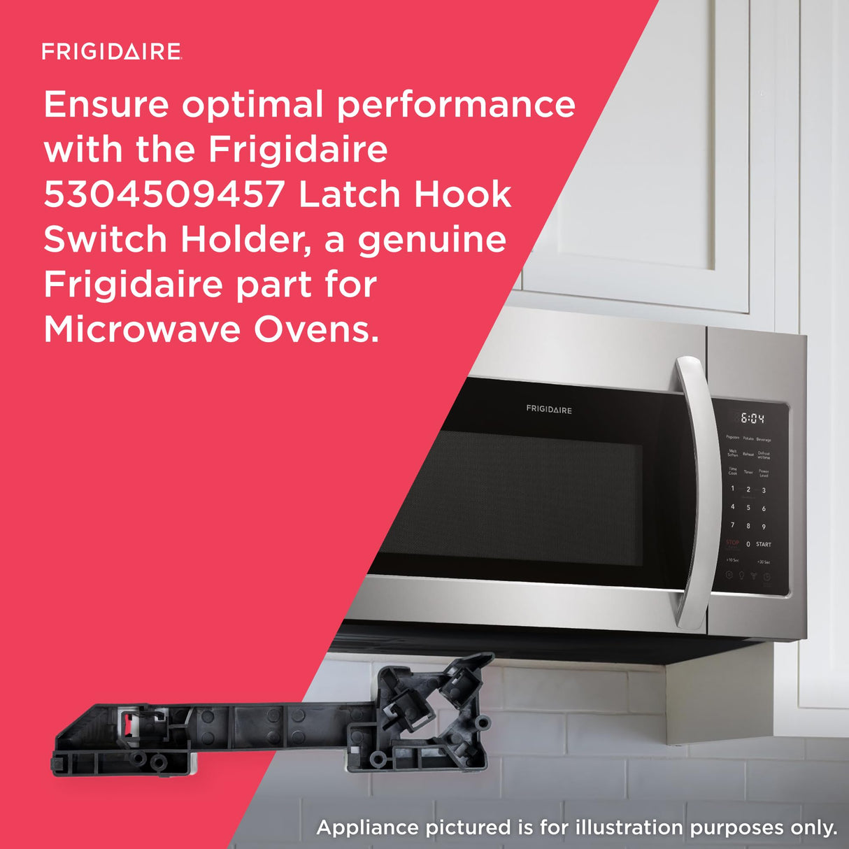 Frigidaire 5304509457 Latch Hook Switch Holder for Microwave Ovens, Black