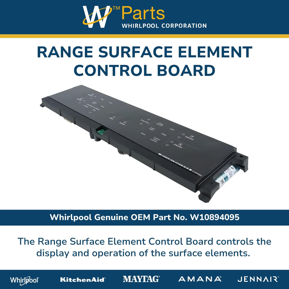 Whirlpool W10894095 Genuine OEM Range Surface Element Control Board Replacement Part