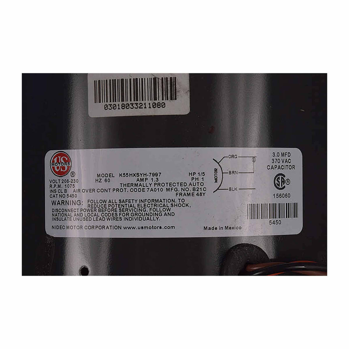 Frigidaire 5304523741 Evaporator Fan Motor
