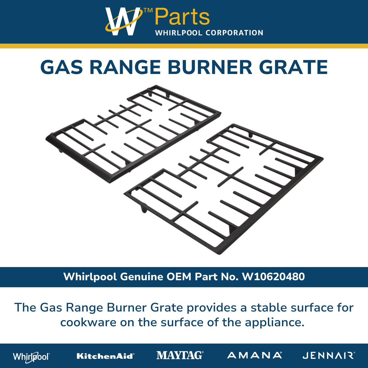 Gas Range Burner Grate Set