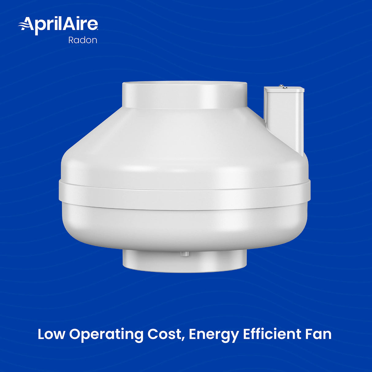Aprilaire ARN25F Quiet Energy Efficient Radon Mitigation Fan for Basement, Crawlspace or Slab Application, Indoor/Outdoor, 1500 and 2500 Square Feet
