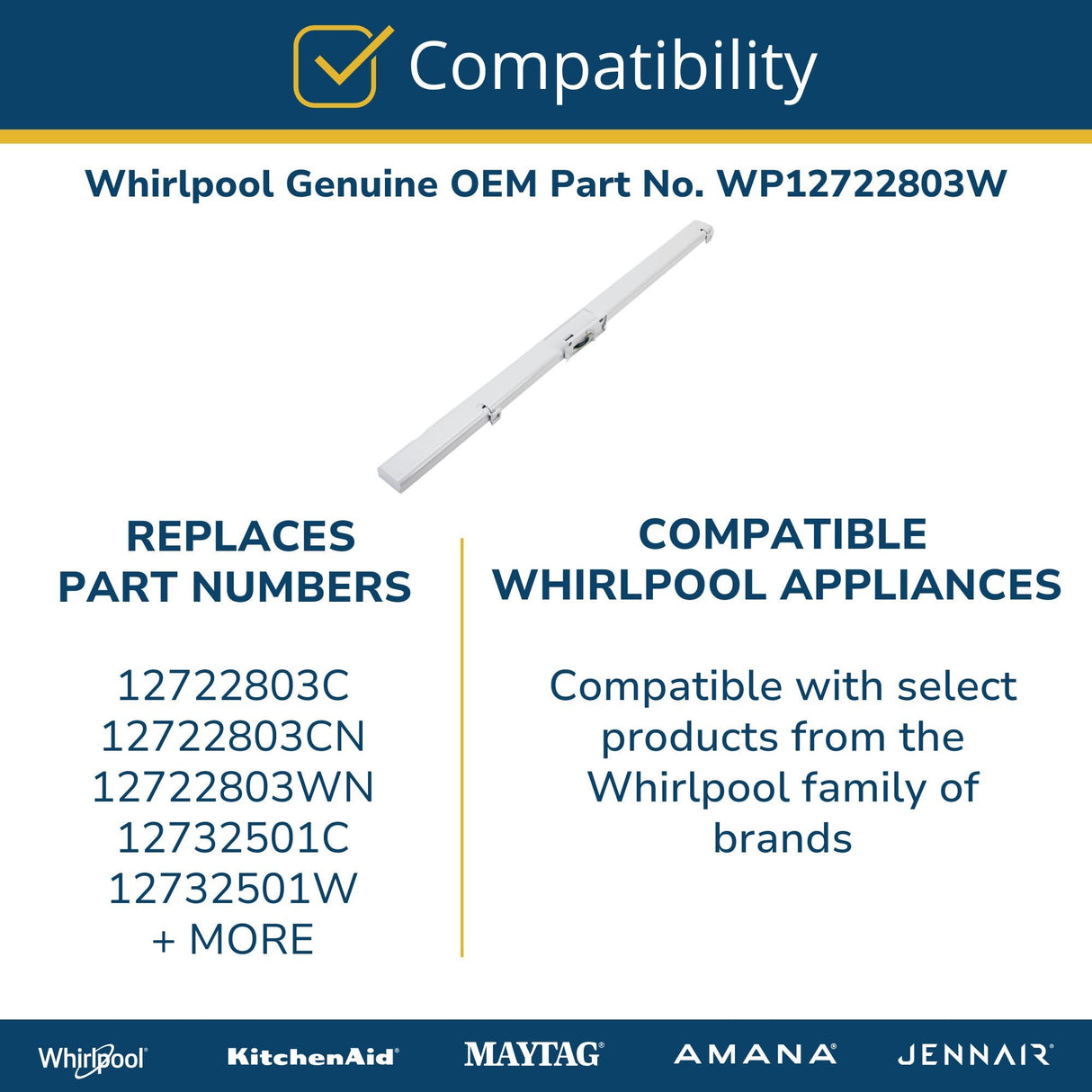 Refrigerator Flipper Assembly, White